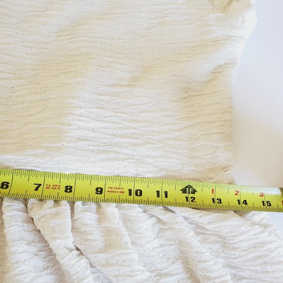 UO KIMCHI BLUE Shimmer Cream A-Line Dress - Picture 9 of 11